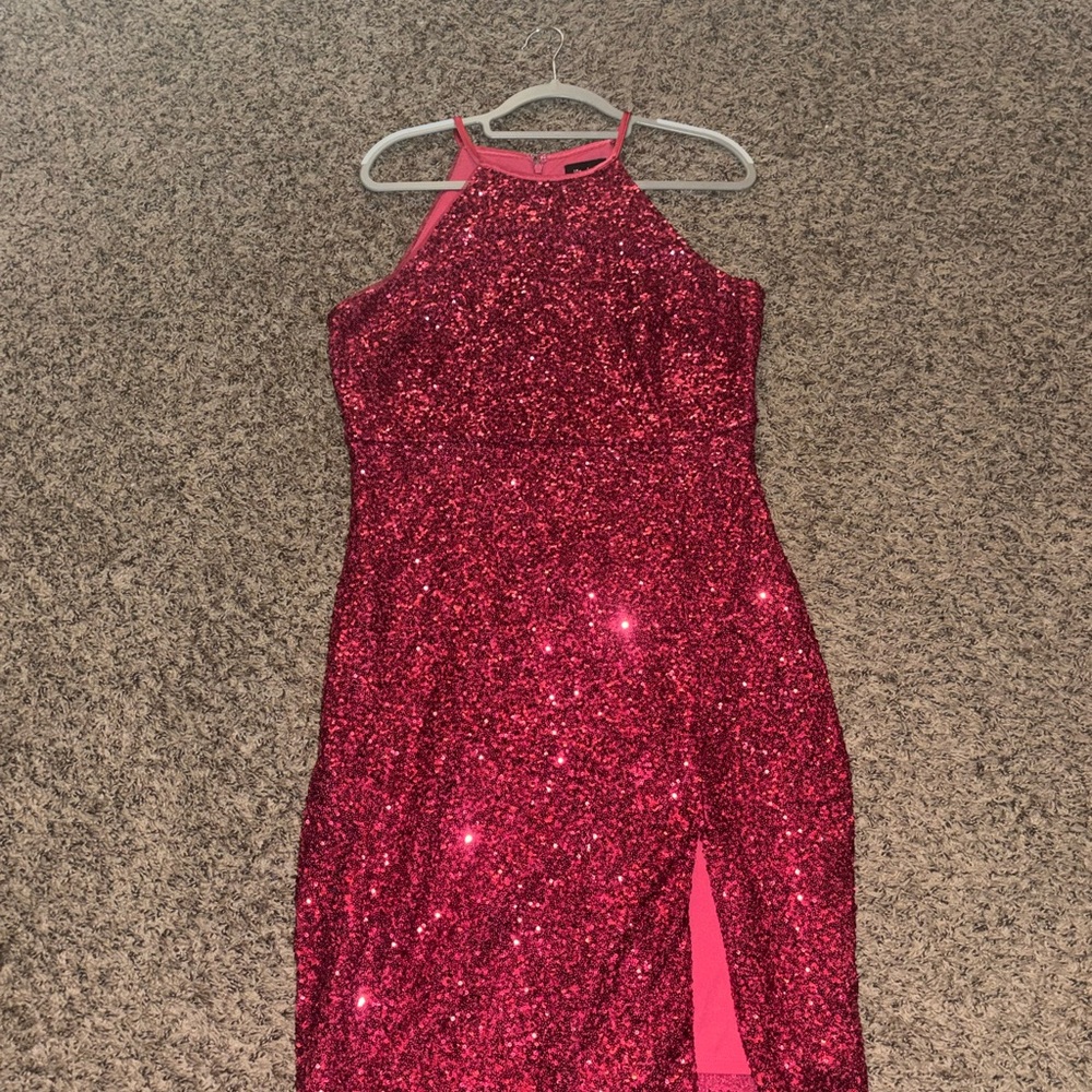 Sparkling red sequin dress size 14